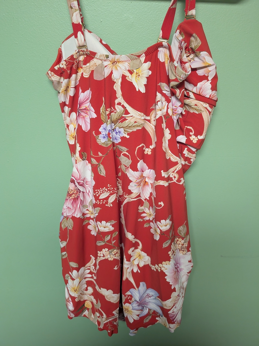 Spritz Red Floral One-Piece Swimsuit